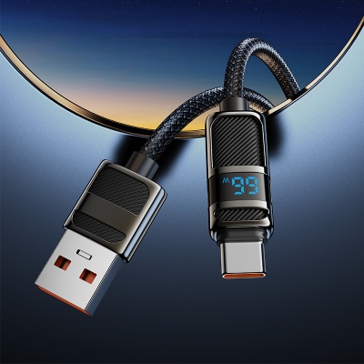 Кабель USB HOCO U137 Line USB - Type-C, 5A, 66W, 1.2 м, черный