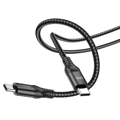 Кабель USB-C BOROFONE BX56 Delightful Type-C - Type-C, 3A, 60W, 1.5 м, черный