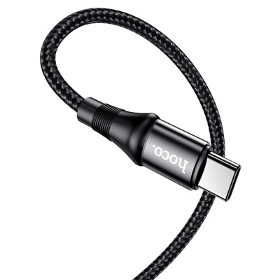 Кабель USB-C HOCO X50 Exquisito Type-C - Type-C, 5A, 2 м, черный