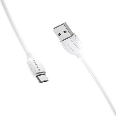 Кабель USB BOROFONE BX19 Benefit USB - MicroUSB, 1.3А, 1 м, белый