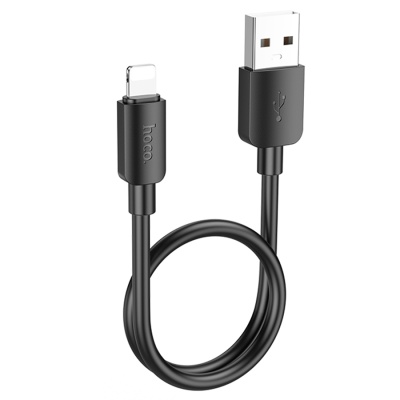 Кабель USB HOCO X96 Hyper USB - Lightning, 2.4А, 25 см, черный