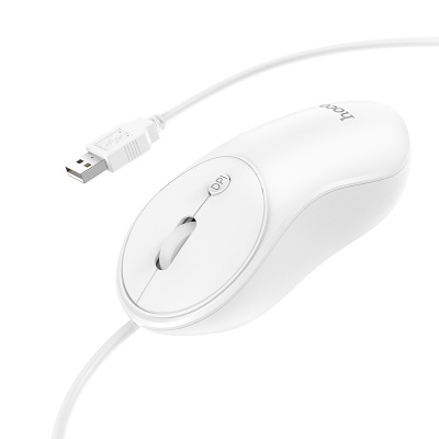 Мышь проводная HOCO GM13 Esteem, USB, белый