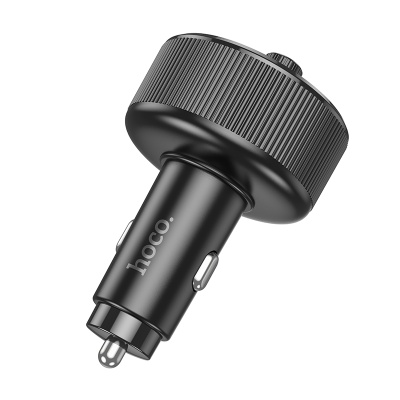 Автомобильное зарядное устройство с FM-Трансмиттер HOCO E82 Guerrero, 1xUSB + 1xUSB-C, 4.5A, 30W, черный