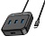 USB HUB разветвитель HOCO HB31 Easy 4 в 1 Type-C (m) - 4xUSB3.0 (f), 20 см, черный