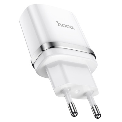 Сетевое зарядное устройство HOCO N1 Ardent 1xUSB, 2.4A, 10.8W, белый