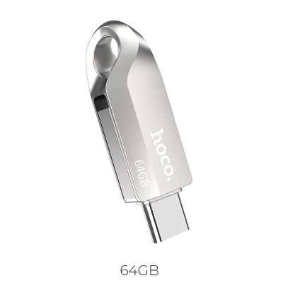 USB флеш-накопитель HOCO UD8 Smart, USB 3.0/Type-C, 64GB, серебристый
