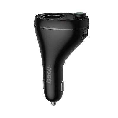 Автомобильное зарядное устройство с FM-Трансмиттер HOCO E88 Star, 1xUSB + 2xUSB-C, 0.5A, 35W, черный