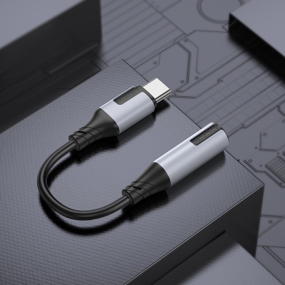 Переходник/Адаптер BOROFONE BV19 Creator Type-C (m) - Jack 3,5 (f), 15 см, черный