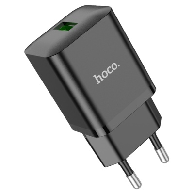 Сетевое зарядное устройство HOCO N26 Maxim 1xUSB, 3.0A, 18W, черный