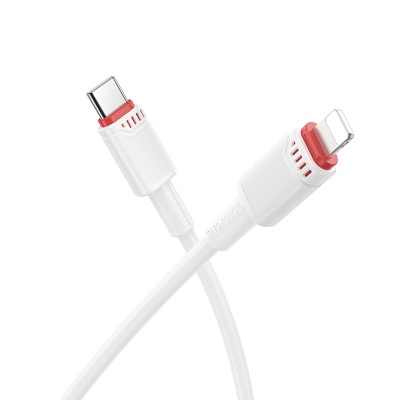 Кабель USB-C BOROFONE BX110 Beneficio Type-C - Lightning, 27W, 1 м, белый