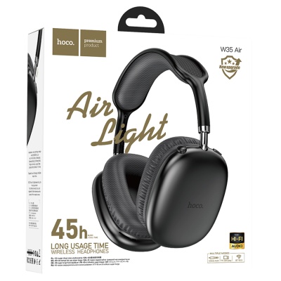 Беспроводные наушники накладные HOCO W35 Air Triumph, Bluetooth, черный