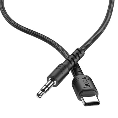 Аудиокабель HOCO UPA17 AUX Jack 3,5 (m) - Type-C (m), 1 м, черный