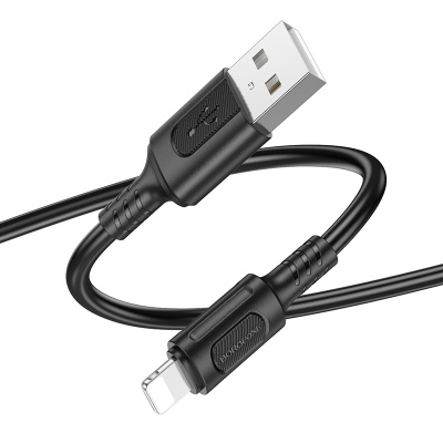 Кабель USB BOROFONE BX111 Feliz USB - Lightning, 2.4А, 1 м, черный