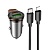 Автомобильное зарядное устройство HOCO NZ16A Rigorous, 1xUSB + 1xUSB-C с Кабелем Type-C - Lightning, 43W, серый металлик