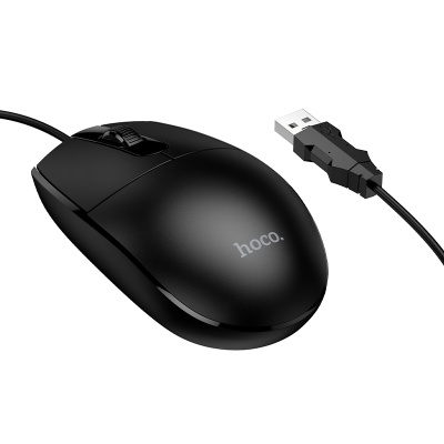 Мышь проводная HOCO GM50 League, USB, черный