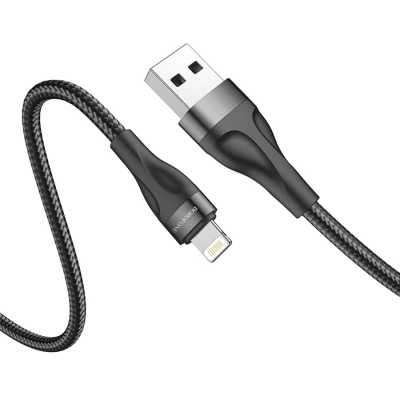 Кабель USB BOROFONE BX61 Source USB - Lightning, 2.4А, 1 м, черный