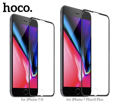 Защитное стекло HOCO A12 для iPhone 7+/8+, черный