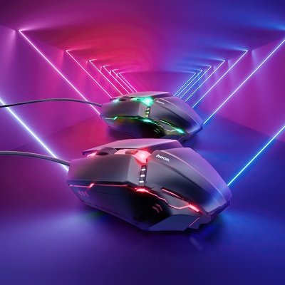 Клавиатура и мышь игровые HOCO GM18 Luminous, черный