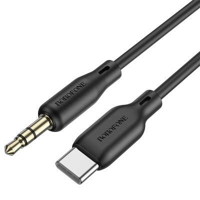 Аудиокабель BOROFONE BL18 AUX Jack 3,5 (m) - Type-C (m), 1 м, черный