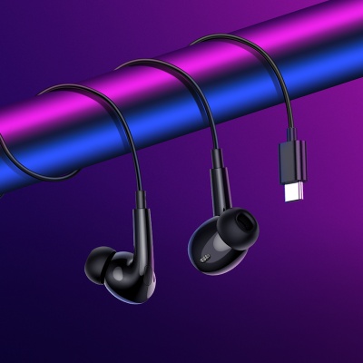 Проводные наушники BOROFONE BM100 Pro Fuente, Type-C, 1.2 м, черный