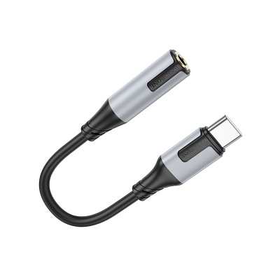 Переходник/Адаптер BOROFONE BV19 Creator Type-C (m) - Jack 3,5 (f), 15 см, черный