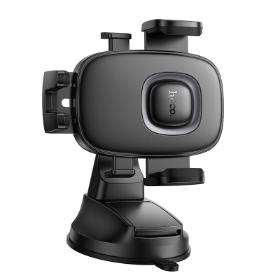 Автомобильный держатель HOCO H76 Crown, зажимной, на приборную панель, черный+серый металлик