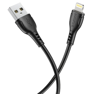 Кабель USB BOROFONE BX51 Triumph USB - Lightning, 2.4А, 1 м, черный