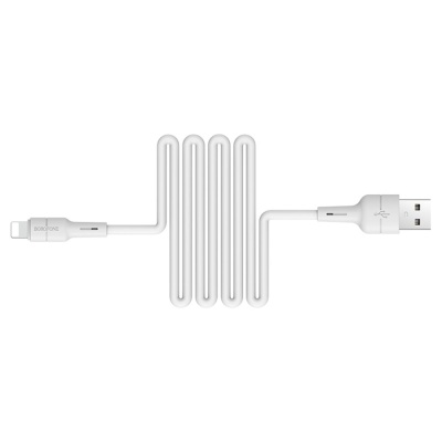 Кабель USB BOROFONE BX30 Silicone USB - Lightning, 2.4А, 1 м, белый