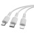Кабель USB BOROFONE BX16 Easy 3 в 1 USB - Type-C + Lightning + MicroUSB, 2.4А, 1 м, белый