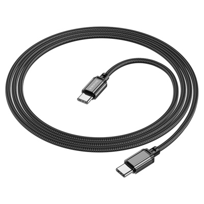 Кабель USB-C BOROFONE BX87 Sharp Type-C - Type-C, 3A, 60W, 1 м, черный