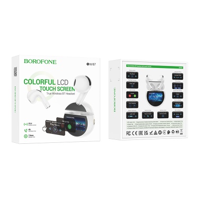 Беспроводные наушники TWS BOROFONE BW87 Mist, Bluetooth 5.4, белый