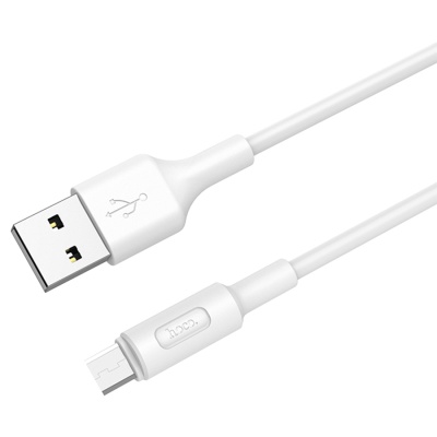 Кабель USB HOCO X25 Soarer USB - MicroUSB, 2А, 1 м, белый