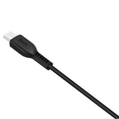 Кабель USB HOCO X20 Flash USB - MicroUSB, 2.4А, 1 м, черный