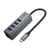 USB HUB разветвитель HOCO HB1C 4 в 1 Type-C (m) - 4xUSB3.0 (f), 1 м, серый металлик