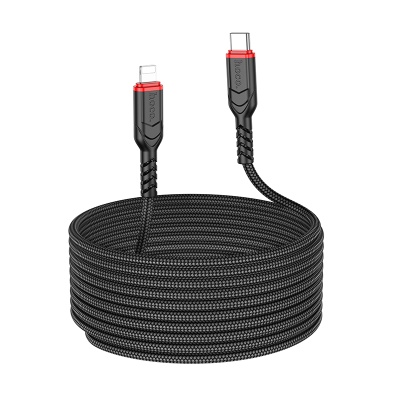 Кабель USB-C HOCO X59 Victory Type-C - Lightning, 27W, 3 м, черный