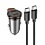Автомобильное зарядное устройство HOCO NZ16B Rigorous, 2xUSB-C с Кабелем Type-C - Type-C, 45W, серый металлик