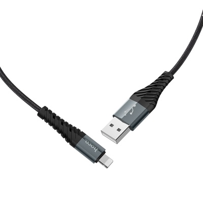 Кабель USB HOCO X38 Cool USB - Lightning, 2.4А, 1 м, черный