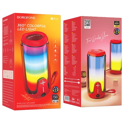 Портативная колонка BOROFONE BR33 Pulse, Bluetooth 5.3, красный