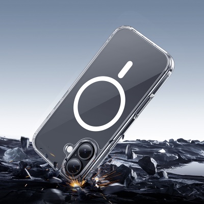 Чехол HOCO TPU Magnetic series для iPhone 17 (6.3"), прозрачный