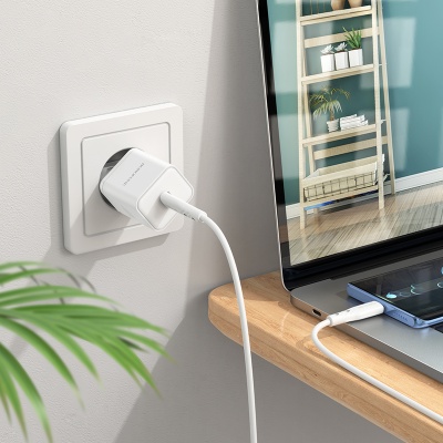 Сетевое зарядное устройство BOROFONE BN6 Field 1xUSB-C, 20W, белый