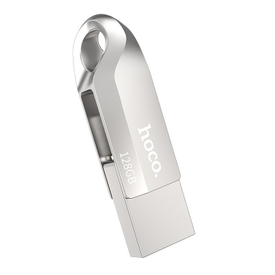 USB флеш-накопитель HOCO UD8 Smart, USB 3.0/Type-C, 128GB, серебристый