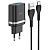 Сетевое зарядное устройство HOCO C12Q Smart 1xUSB с Кабелем USB - Type-C, 3A, 18W, черный