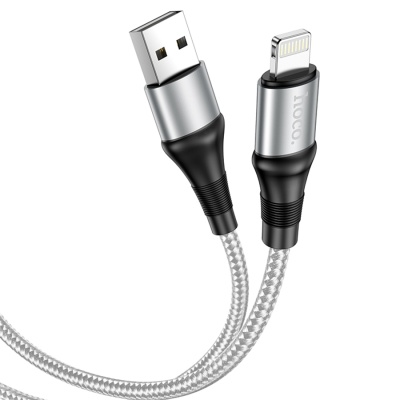 Кабель USB HOCO X50 Excellent USB - Lightning, 2.4А, 1 м, серый