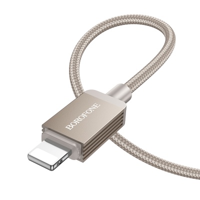 Кабель USB BOROFONE BX120 Placer USB - Lightning, 2.4А, 1 м, золотой