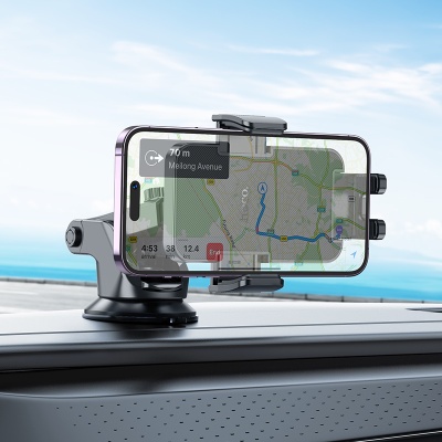 Автомобильный держатель HOCO H37 Cheetah, зажимной, на приборную панель, черный