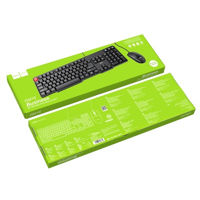 Клавиатура и мышь игровые HOCO GM16 Business, USB, черный