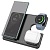 Беспроводное зарядное устройство HOCO CQ2 Flash folding 3-in-1 для iPhone+Airpods+Samsung Watch, 3A, 15W, черный