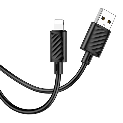 Кабель USB HOCO X88 Gratified USB - Lightning, 2.4А, 2 м, черный