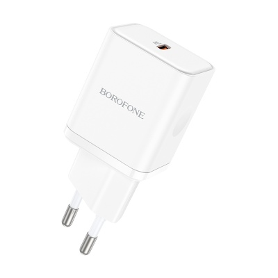 Сетевое зарядное устройство BOROFONE BN6 Field 1xUSB-C, 20W, белый