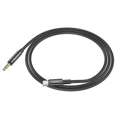 Аудиокабель HOCO UPA19 AUX Jack 3,5 (m) - Type-C (m), 1 м, черный